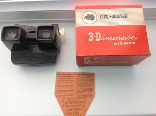 Vintage Sawyers 3d Viewmaster Viewer Model E And Box Made In Belgium