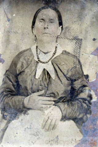 1865 Civil War Era Woman Byrd Tennessee Family Tintype