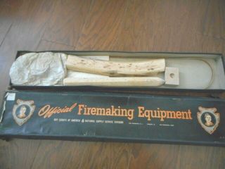VINTAGE 1960 ' S BOY SCOUTS OF AMERICA OFFICIAL FIREMAKING EQUIPMENT KIT LQQK 2