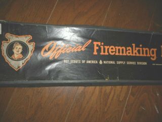 VINTAGE 1960 ' S BOY SCOUTS OF AMERICA OFFICIAL FIREMAKING EQUIPMENT KIT LQQK 6