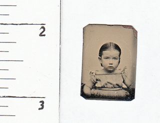 , Civil War Era Gem Tintype Photo.  Pretty Young Girl.  222