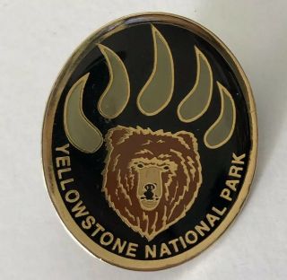 Yellowstone National Park Bear Souvenir Travel Collectible Push Back Pin