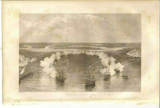 Civil War Engraving: Bombardment Of Port Royal,  Captain Dupont,  Beauregard,  Sc