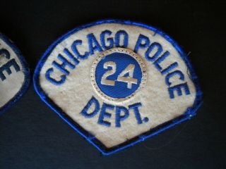 Chicago Police Dept 24,  Illinois old cheesecloth shoulder patch 2
