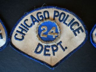 Chicago Police Dept 24,  Illinois old cheesecloth shoulder patch 3
