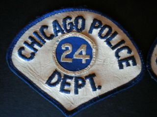 Chicago Police Dept 24,  Illinois old cheesecloth shoulder patch 4