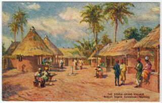 Village In Sierra Leone,  Africa,  1925 On Wembley Exhibition,  Tuck`s Card