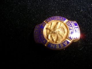 Vintage Leavens 10k Gold Fill National Rifle Association Nra Lifetime Member Pin