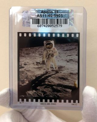 Nasa Apollo 11 Moon Landing 70mm Film Positive Face Shield Photo Number 40 - 5903