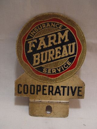 Vintage Farm Bureau Insurance Service Cooperative Service License Plate Topper
