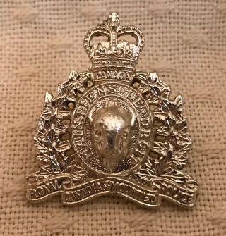 Vintage Royal Canadian Mounted Police Small Collar Insignia Badge Wm Scully