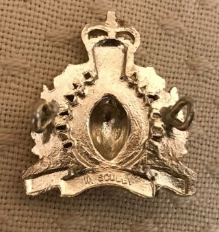 Vintage Royal Canadian Mounted Police Small Collar Insignia Badge Wm Scully 2