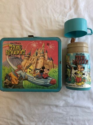 Vintage Walt Disney Magic Kingdom Lunch Box With Thermos