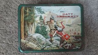 Vintage Davy Crockett Metal Lunch Box,  No Thermos