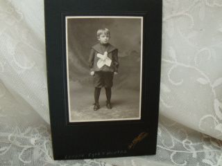 Antique Cabinet Card PHOTO 1907 young boy 5 yr.  Edward Mukle Cleveland Ohio 2