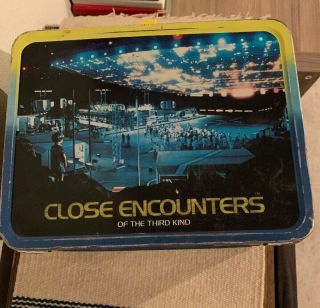 1978 Vintage Close Encounters Of The Third Kind Metal Lunch Box And Thermos