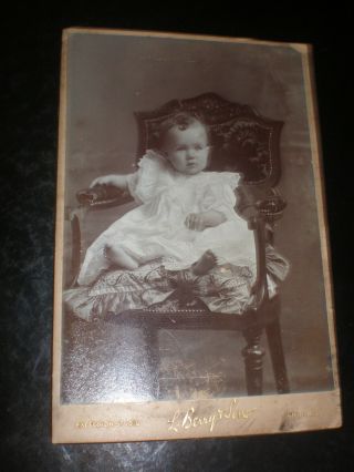 Old Cabinet Photograph Baby In Chair By Berry At Chorley C1900s Ref 511 (16)