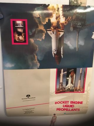 Nasa Rockwell Rocketdyne Rocket Engine Liquid Propellants Poster Double Sided