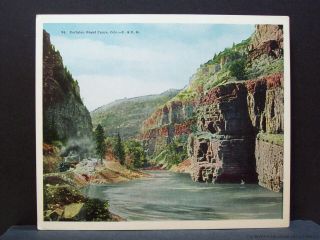 Railroad Denver & Rio Grande Train Engine Antique Large Postcard Royal Gorge Co