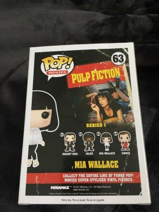 Funko Pop Mia Wallace Pulp Fiction NIB Vaulted Uma Thurman 63 3