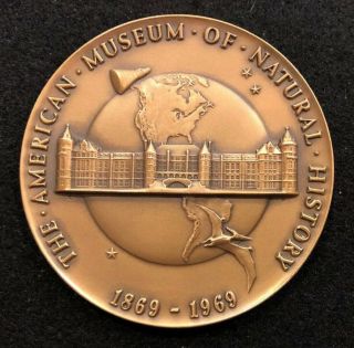 American Museum Of Natural History 100th Anniversary 2.  5” Bronze Medallion