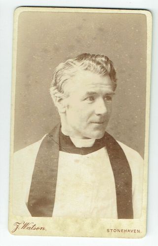 Victorian Cdv Photo Portrait Clergyman Stonehaven Photographer