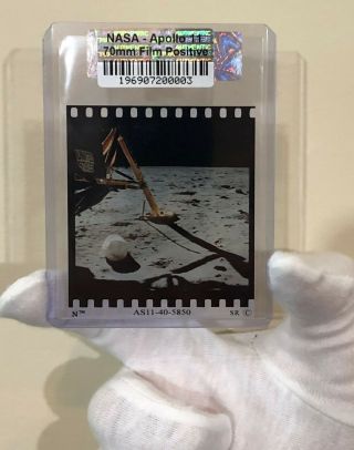 Nasa Apollo 11 Landing 70mm Film Positive First Photo From Man On Moon Surface