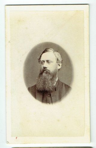 Victorian Cdv Photo Portrait Bearded Man Bowness On Windermere Photographer