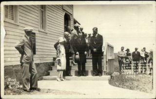 Hermosa Sd President Calvin Coolidge & Wife Cong Church Real Photo Postcard