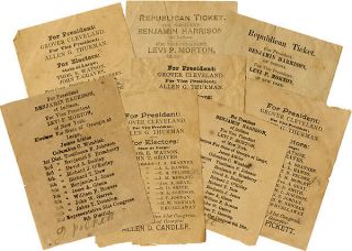 1888 Benjamin Harrison Morton Georgia Electoral Ticket (4541)