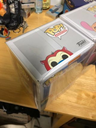 Funko Pop REN AND STIMPY Chase 164 165 Nickelodeon in Protectors 2