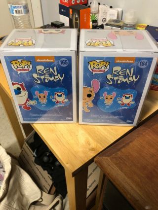 Funko Pop REN AND STIMPY Chase 164 165 Nickelodeon in Protectors 7