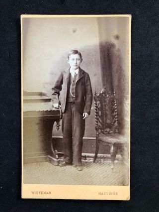 Victorian Carte De Visite Cdv: Young Boy: Whiteman: Hastings
