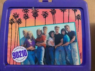 Vintage Beverly Hills 90210 Plastic Lunch Box With Thermos