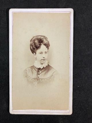 Victorian Carte De Visite Cdv: Lady: Wilkins & Co: East London School : Up Hair