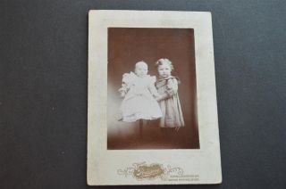 Vintage Cabinet Photo Boy & Girl In Dress Grand Rapids Michigan 903042