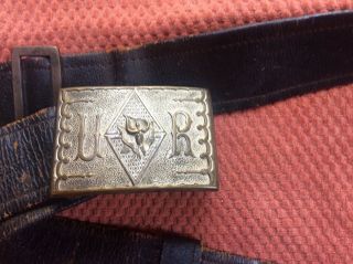 Knights Of Pythias Vintage Uniform Belt Buckle & Belt,  Rank Ur,  1940s,