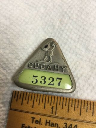 Antique Employee Badge Cudahy Meat Packing Co Chicago Made By Whitehead & Hoag