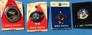 NASA Space Shuttle Pins 1 Dozen (12) Rare SHIPS 4