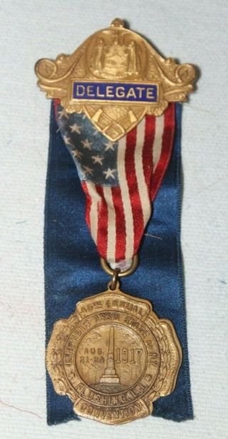 Antique Medal 1917 Firemen 