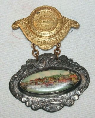 Antique Medal 1912 Ny State Firemen 