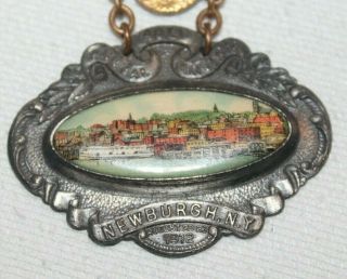 Antique Medal 1912 NY State Firemen ' s Assn 40th annual convention Newburgh 3