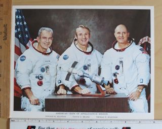 Nasa Print Stafford Brand Slayton American Crew Soyuz Apollo Mission Space Astp