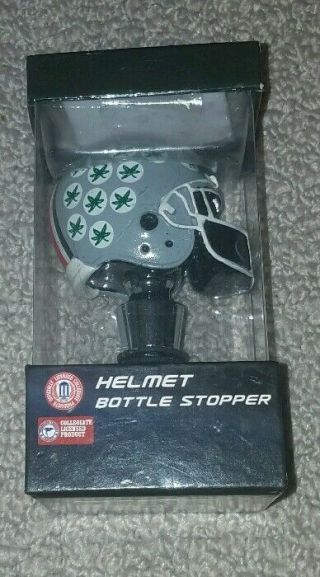 Rare Ohio State University Helmet Bottle Stopper Wine Stopper Nfl Helmet