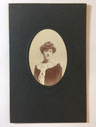 Large Victorian Cabinet Card Photograph (cdv) Lady