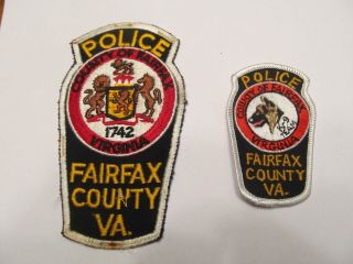 Virginia Fairfax Co Police & K - 9 Unit Cap Patch
