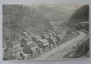 C.  1910 Postcard - No.  5 Mine - Peg.  Kentucky - Coal Camp
