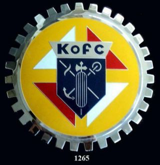 Knights Of Columbus Car Grille Badge Emblem