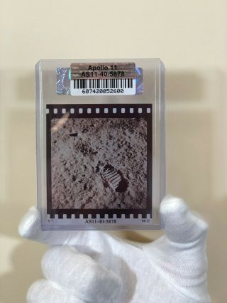 Nasa Apollo 11 Moon Landing 70mm Film Positive Footprint Photo Numbered 40 - 5878