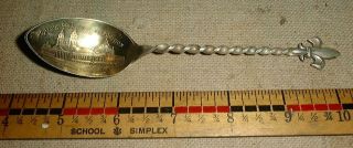 1893 Columbian Exposition Souvenir Sterling Silver Spoon Chicago Gold Wash Hall